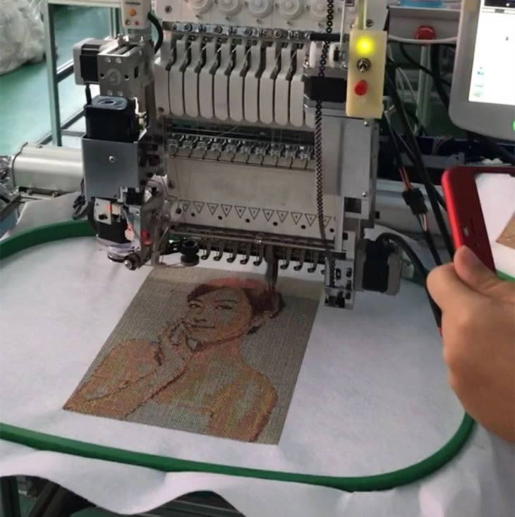 Computerized Photo Embroidery Machine One Head With 10 Inches Computer